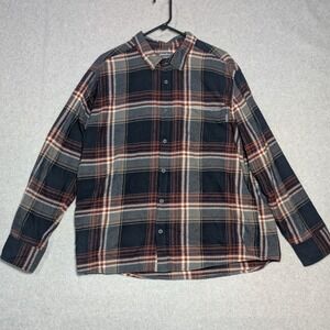 Eddie Bauer Mens Flannel Shirt 2XL Plaid Lumberjack Outdoors Gorpcore Camping